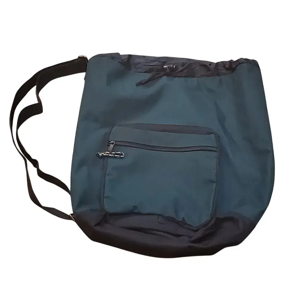 Green Drawstring Single Strap Back Pack 18